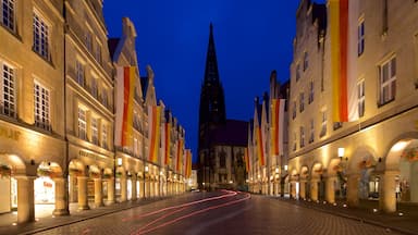 St. Lambert\'s Church which includes heritage elements, heritage architecture and night scenes