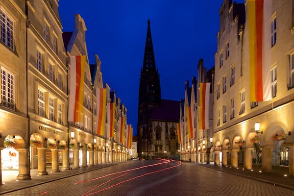 St. Lambert\'s Church which includes heritage elements, heritage architecture and night scenes