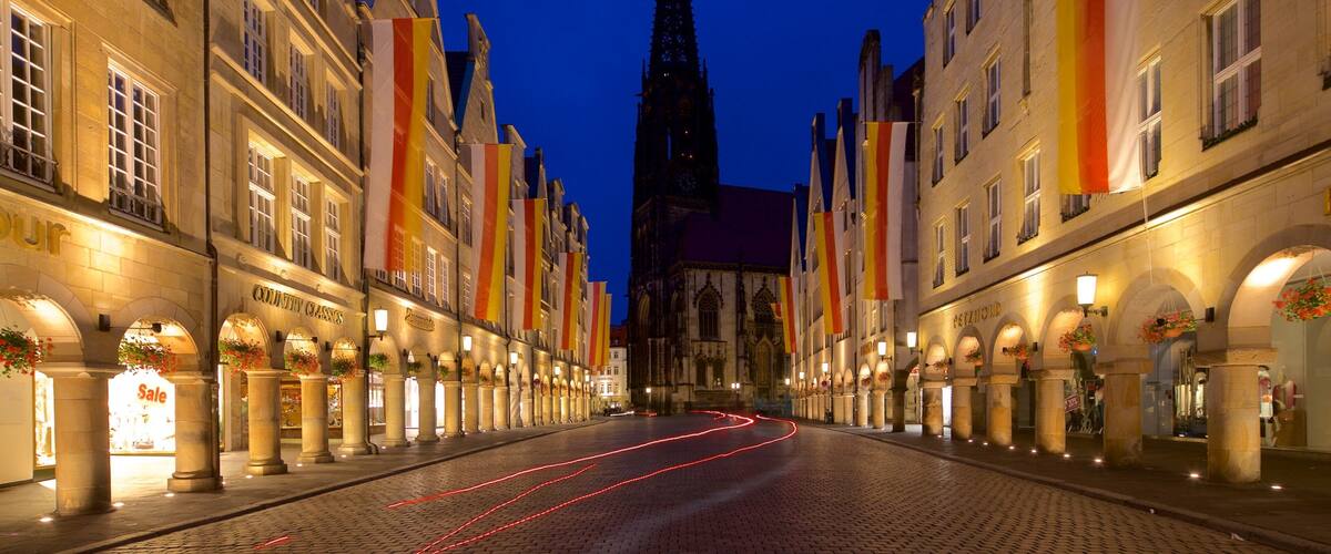 St. Lambert\'s Church which includes heritage elements, heritage architecture and night scenes