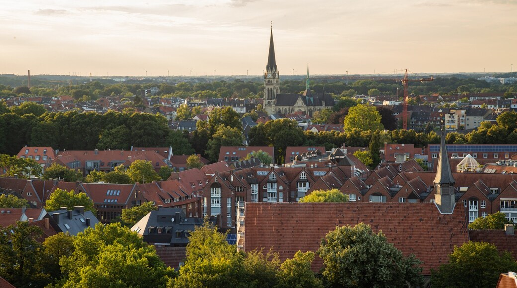 St. Lambert\'s Church featuring landscape views and a city