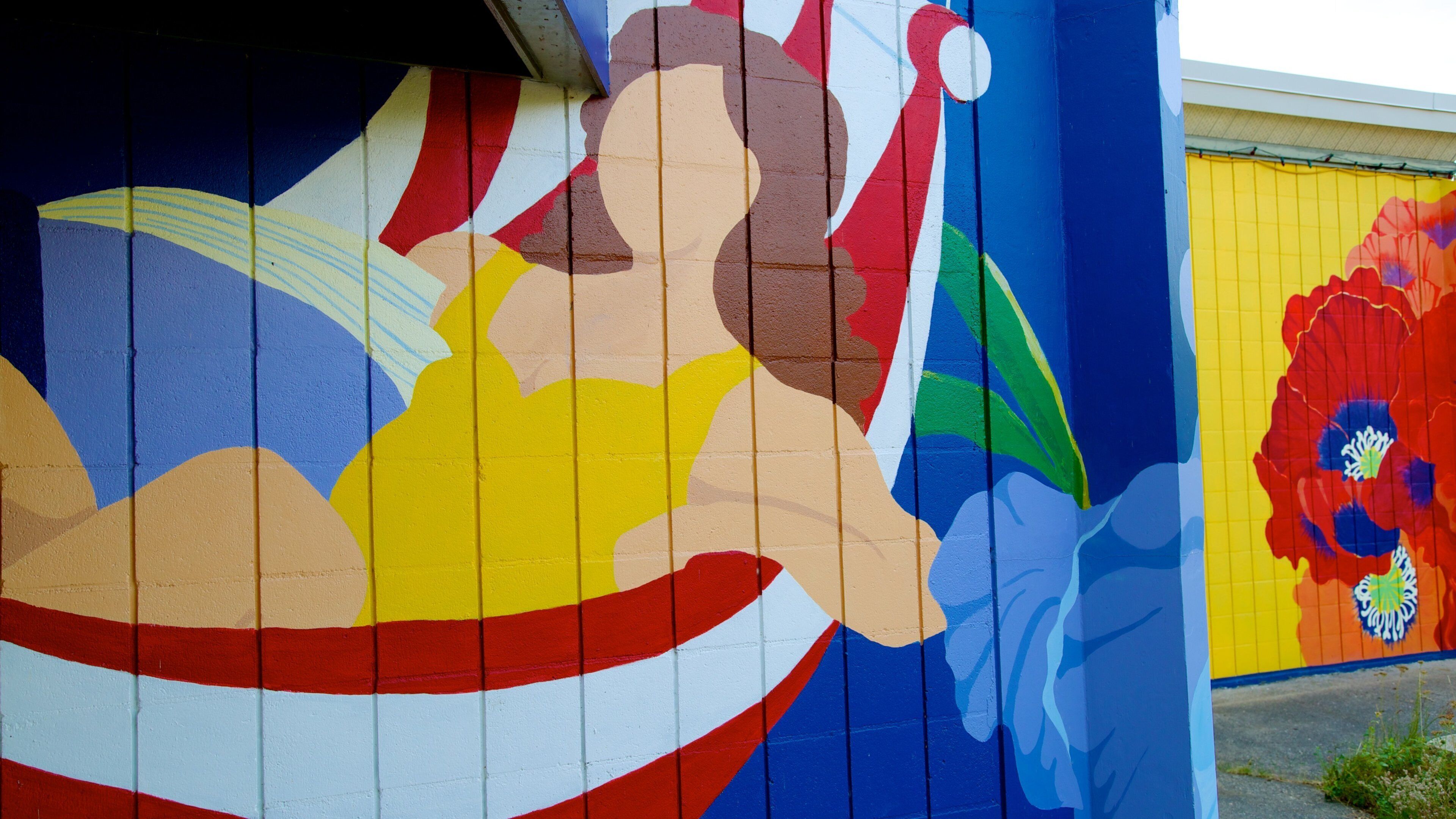 Kootenay Gallery showing art and outdoor art