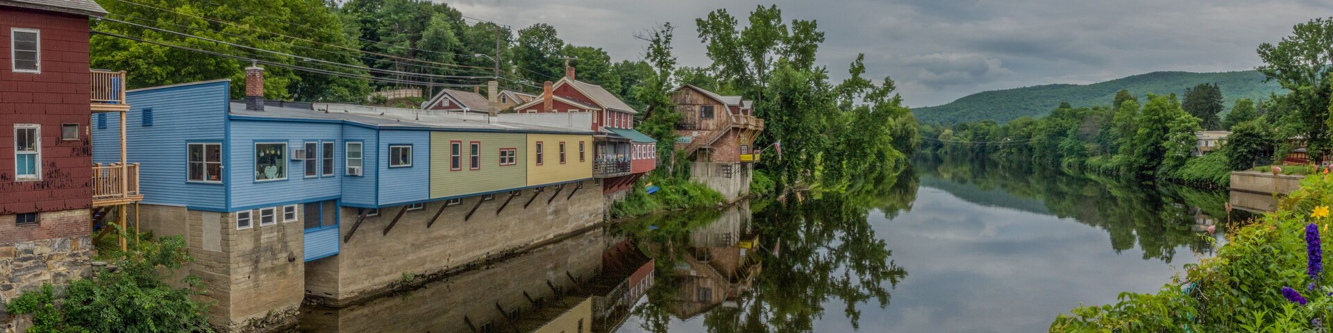 flowerbridge view in Shelburne Falls, Massachusetts, United States