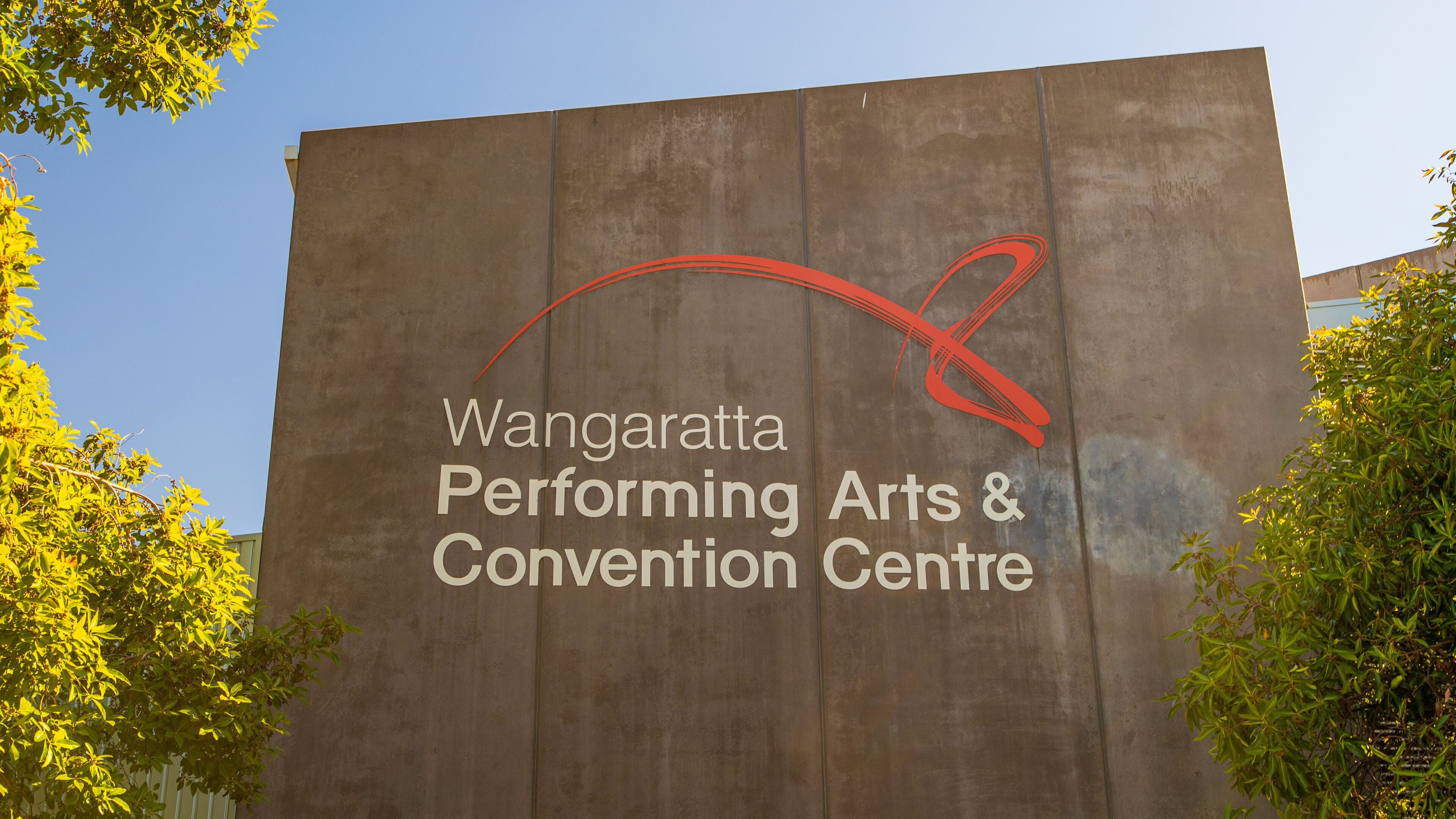 Wangaratta Performing Arts Centre showing signage