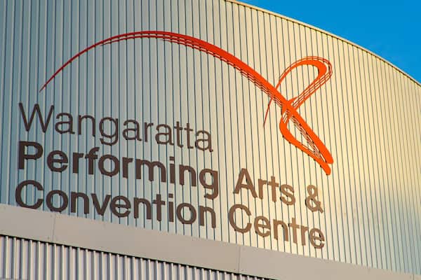 Wangaratta Performing Arts Centre which includes signage