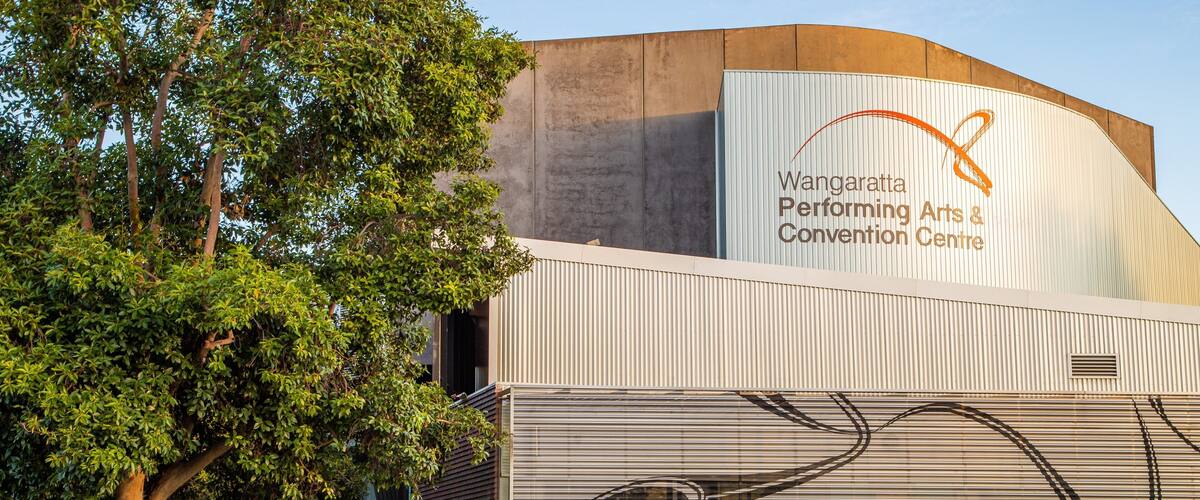 Wangaratta Performing Arts Centre which includes signage