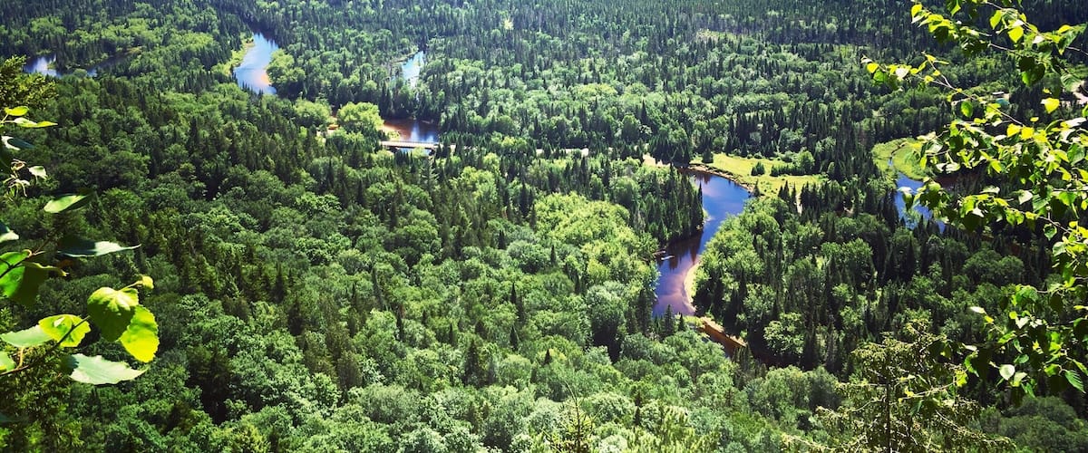 View of the "rivière du diable" from the Via Ferrata. Just 2 hours drive from Montreal. #quebec #nature #green #lifeatexpedia