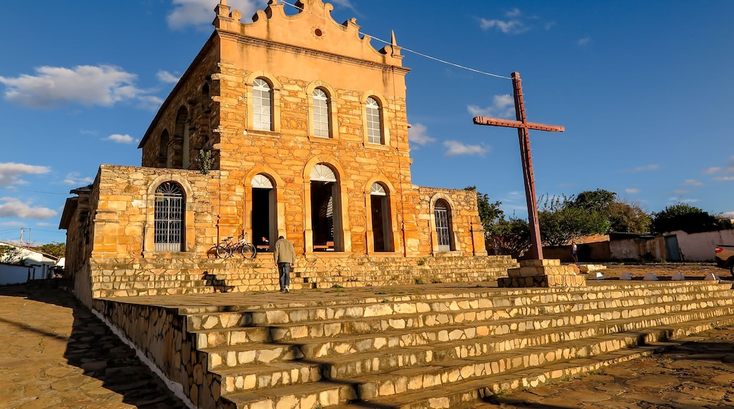 Old stone church, in honor of Senhora Sant'ana, from the first half of the 18th century, city of Rio de Contas, state of Bahia, Brazil