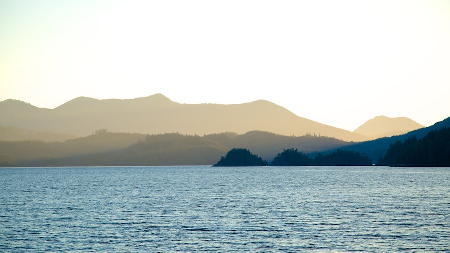 Clayquot Arm Provincial Park which includes mist or fog, general coastal views and mountains