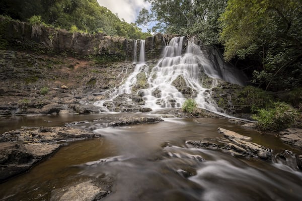 Ho'opi'i Falls along the Kapa'a Stream near the Kapa'a town; Kauai, Hawaii, United States of America