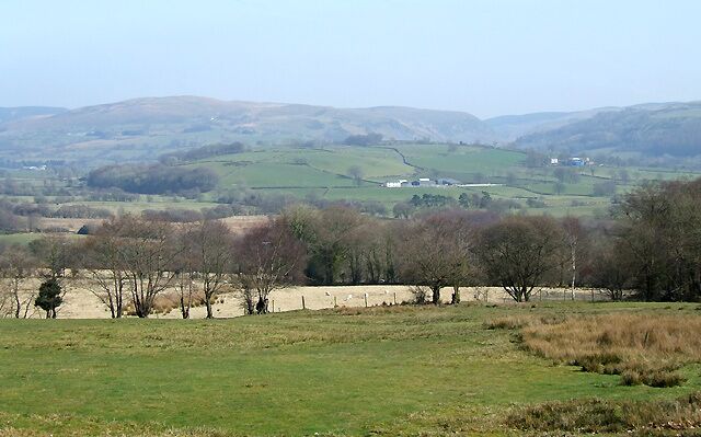 Across the Teifi Valley near Cockshead, Ceredigion The slopes to the Elenydd moorlands show distinctly on the skyline.