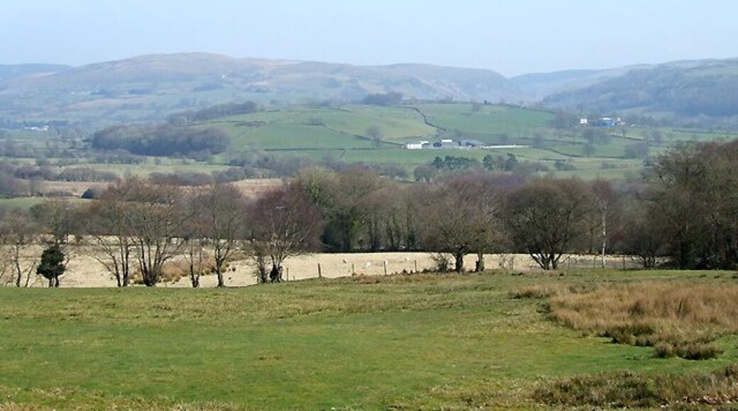 Across the Teifi Valley near Cockshead, Ceredigion The slopes to the Elenydd moorlands show distinctly on the skyline.