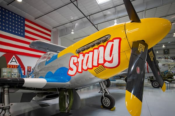 Arizona Commemorative Air Force Museum showing aircraft, interior views and signage