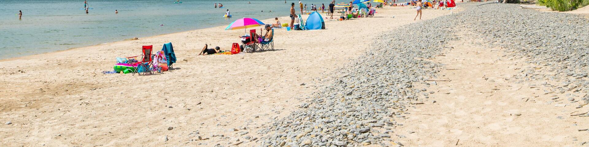 North Beach Provincial Park which includes general coastal views and a sandy beach