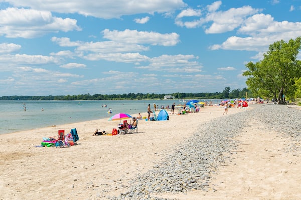 North Beach Provincial Park which includes general coastal views and a sandy beach