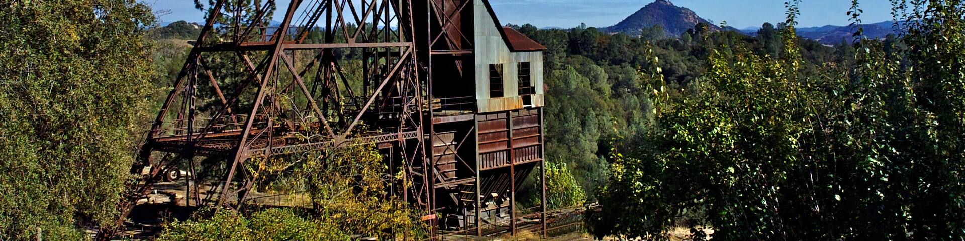 Headframe from bygone era, Kennedy Gold Mine, Jackson, California