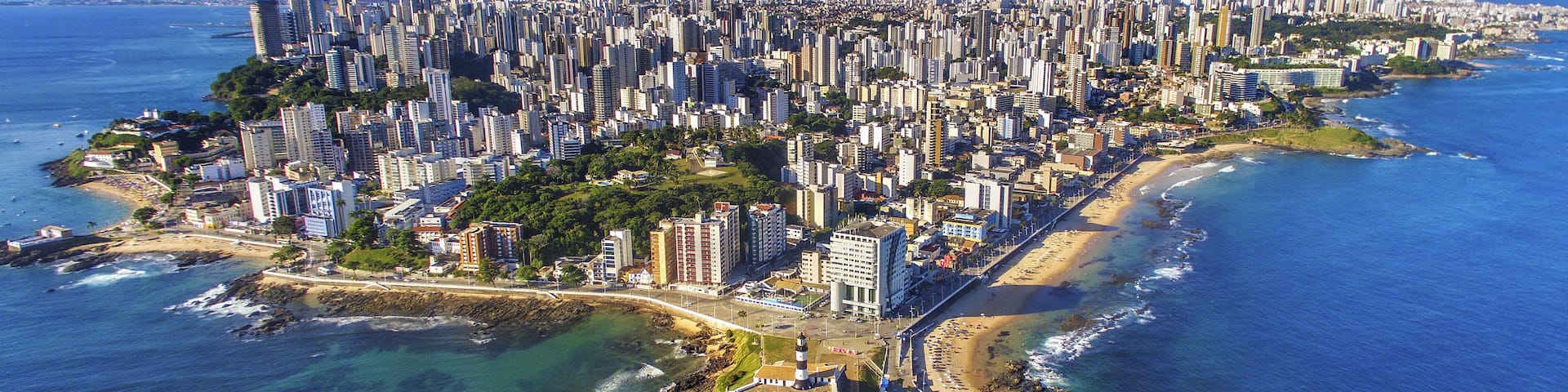 Aerial view of Salvador da Bahia cityscape, Bahia, Brazil.; Shutterstock ID 436687270