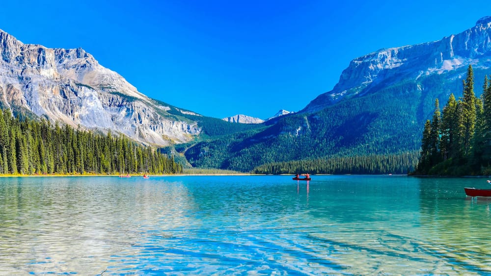 Emerald Lake,Yoho National Park in Canada,banner size
