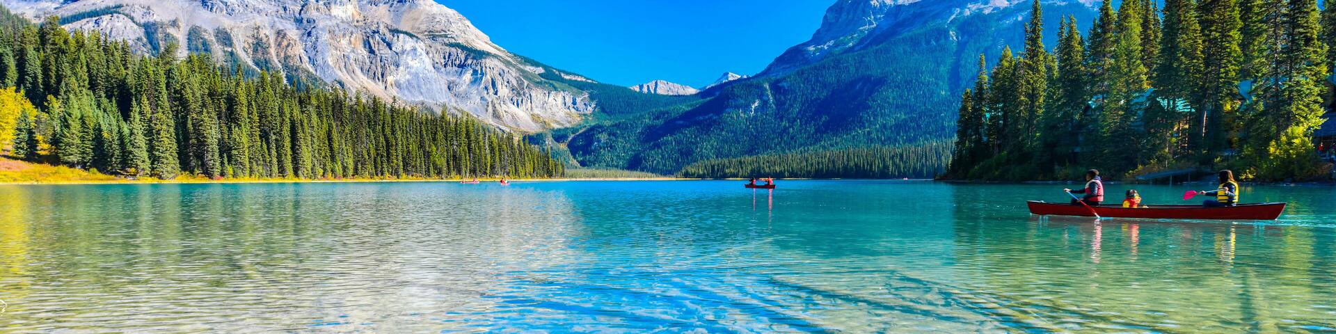 Emerald Lake,Yoho National Park in Canada,banner size