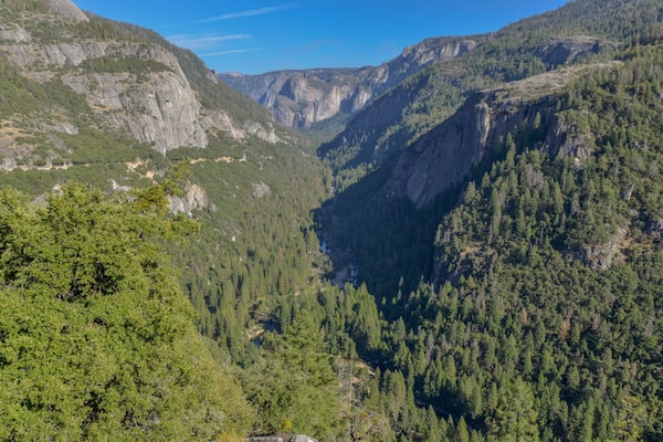 Yosemite valley and Merced river view from Big Oak Flat road Yosemite National Park, Mariposa county, California, USA