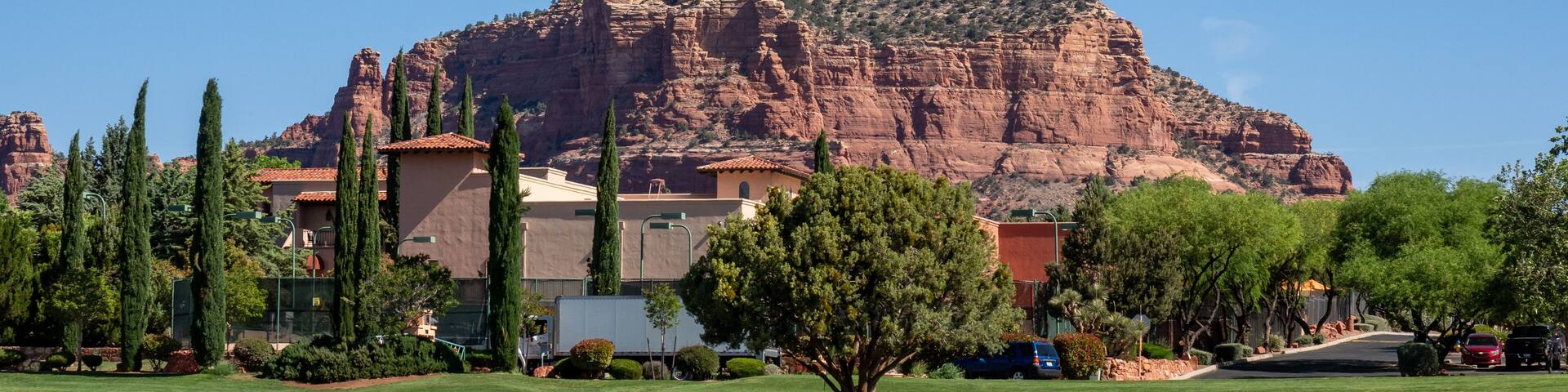 Beautiful scenery at Sedona Golf Club in the morning