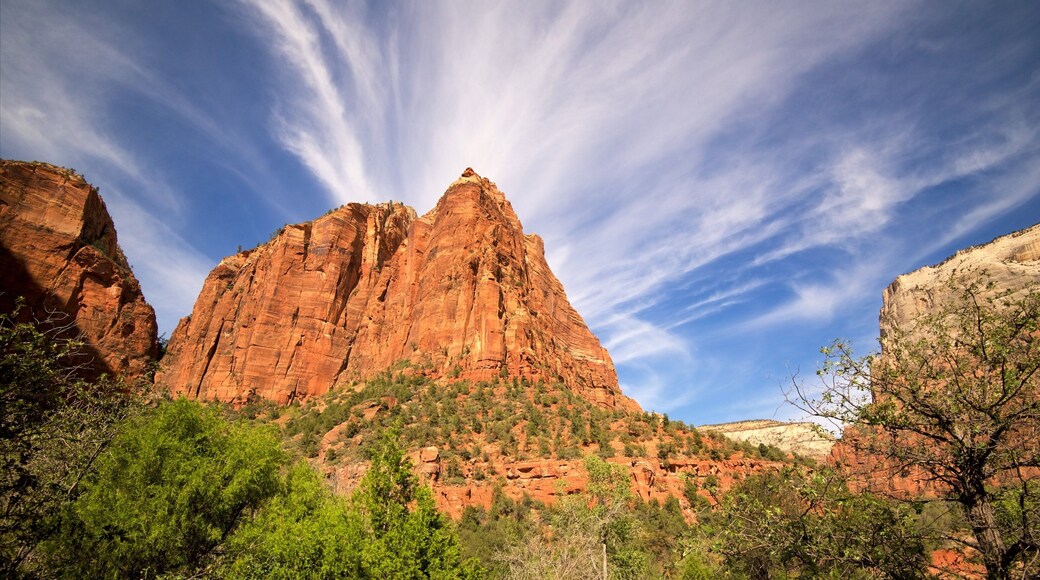 Emerald Pools featuring mountains and tranquil scenes