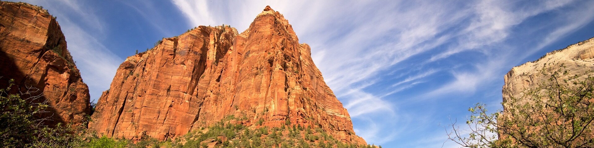 Emerald Pools featuring tranquil scenes and mountains