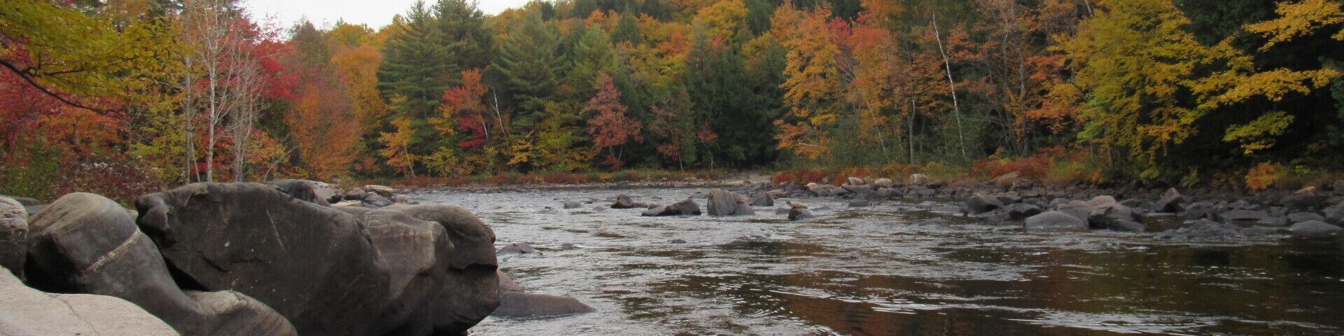 Fall colours, fresh air and water view.