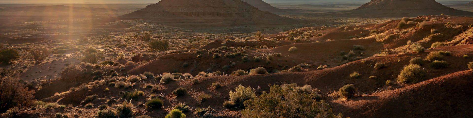 Landscape of Monument valley at sunset. Navajo tribal park, USA.