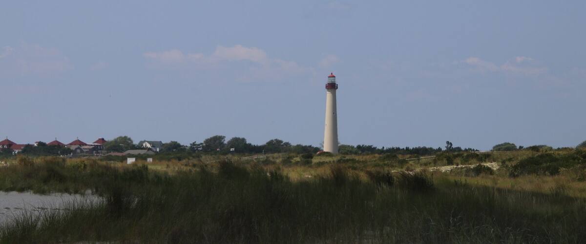 A view of Cape May Light from the Nature Conservancy trail in West Cape May, NJ