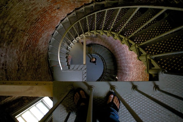 Cape Blanco Lighthouse mit einem Innenansichten und Leuchtturm