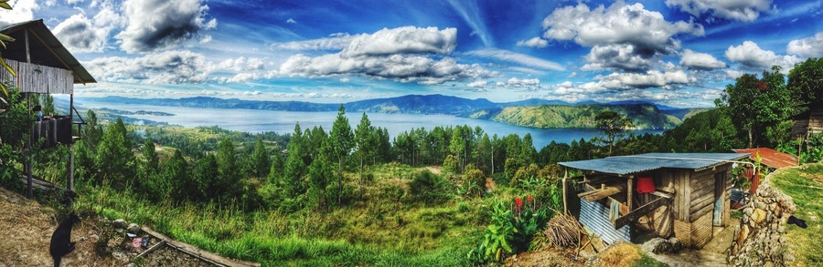 Toba Lake viewed from Samosir Island #indonesia #northsumatra #vocanollake #lake #panorama #iPhone #hdr #phonography