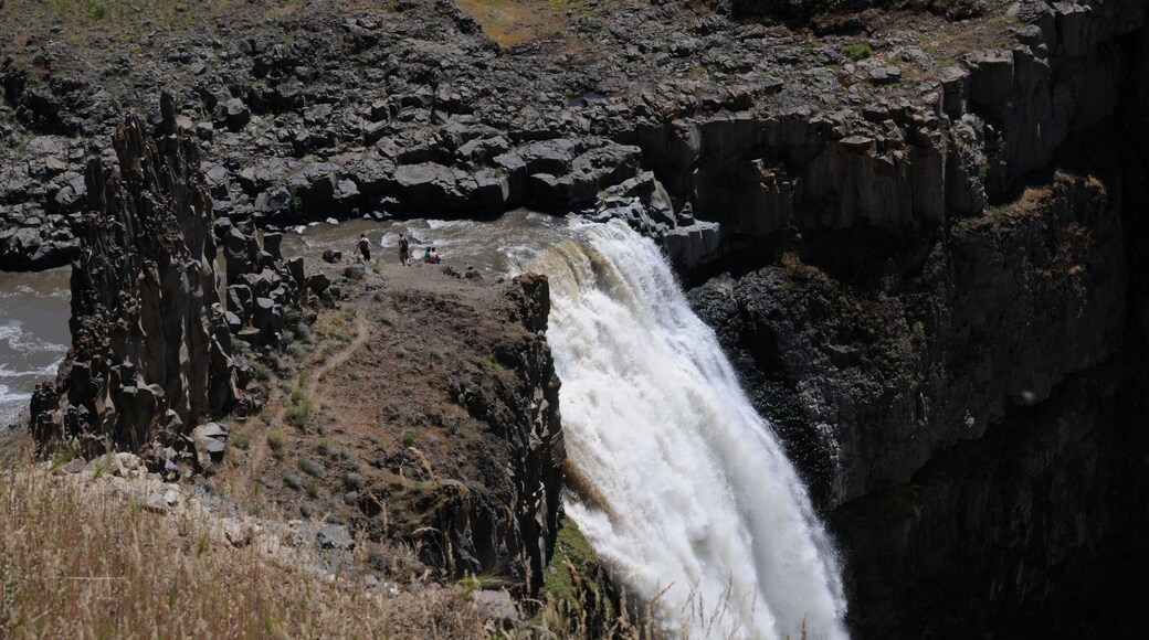 Palouse Falls is spectacular in the spring when the runoff is strong. Fine views are available from the main frontal viewing area, but for the more adventurous, taking the trails can offer some real thrills. Beware, the crumbly rock makes hiking treacherous, and there are rattlesnakes to increase the degree of difficulty.
#waterfalls
#washington_channeled_scablands
#state_parks
#Nature
