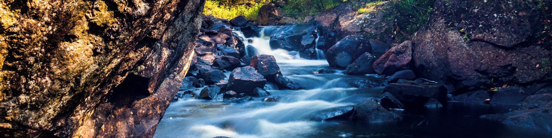 A couple minutes in and you can already find beautiful water rapid.