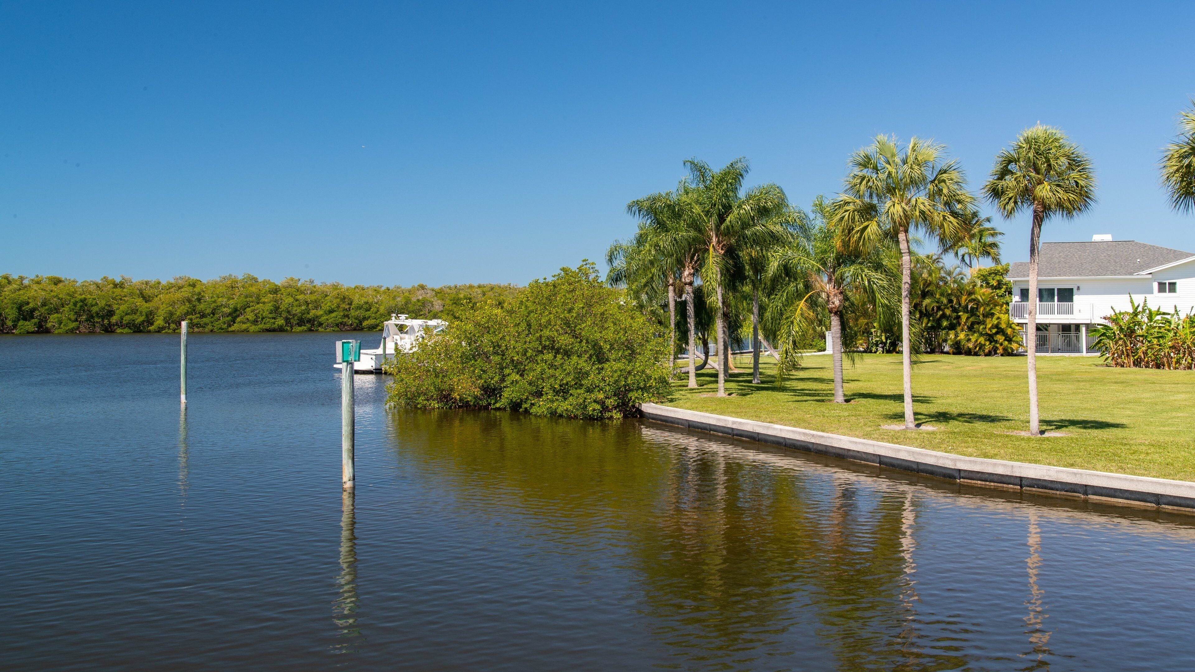Port Sanibel Marina featuring a bay or harbor