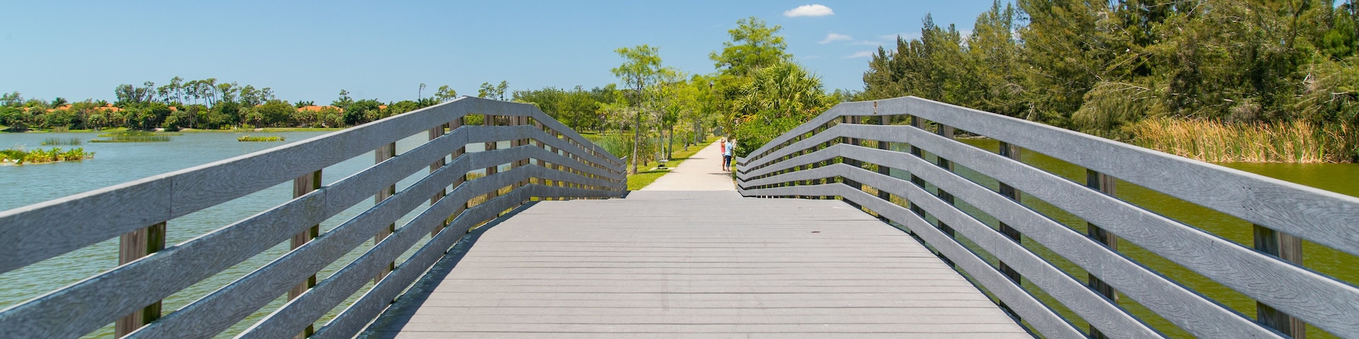 Lakes Regional Park which includes a bridge