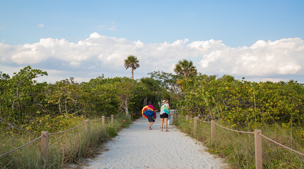 Bowman\'s Beach featuring a beach as well as a family
