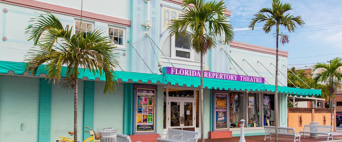 Florida Repertory Theater showing signage