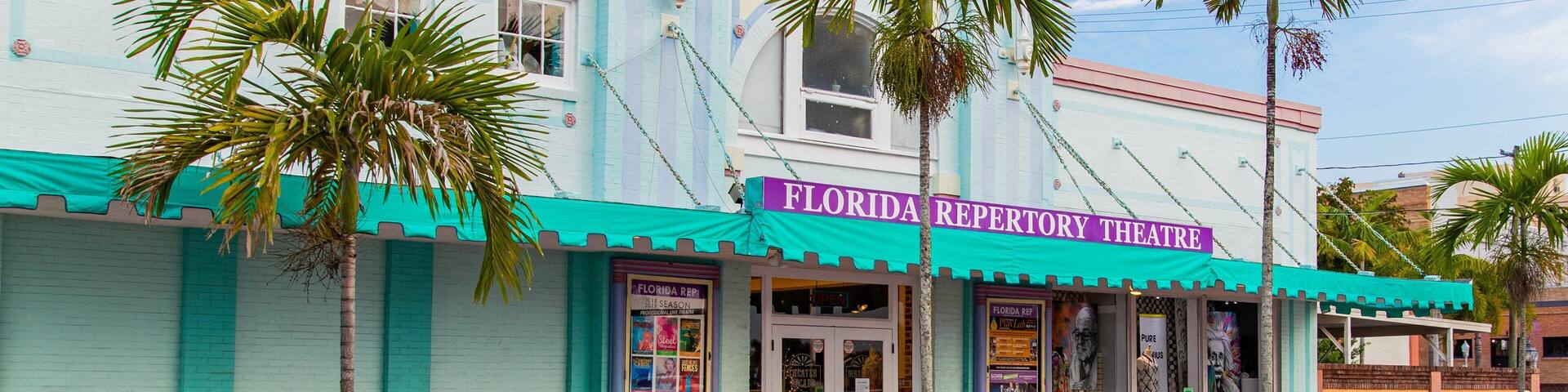 Florida Repertory Theater showing signage
