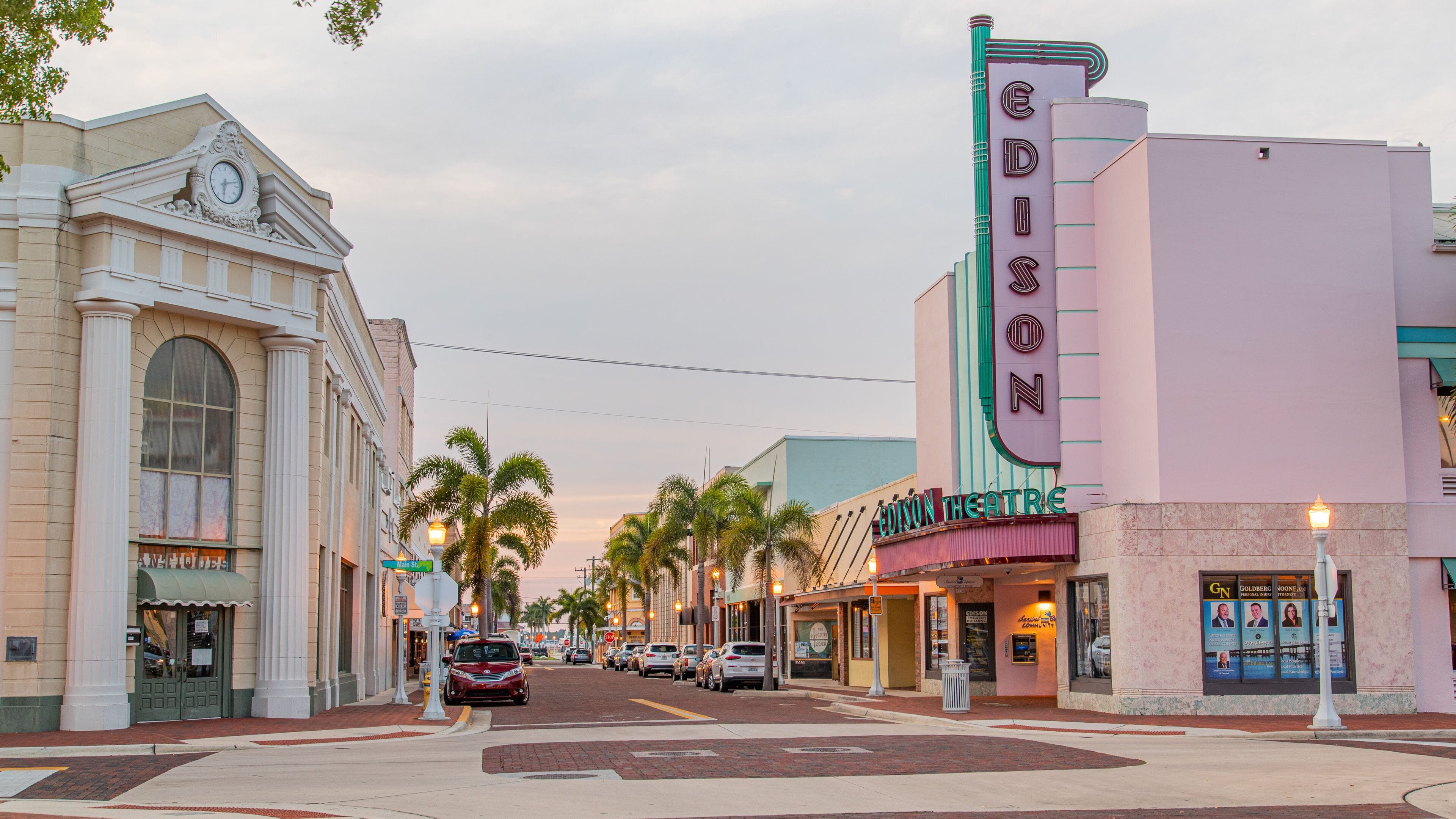 Fort Myers River District showing signage