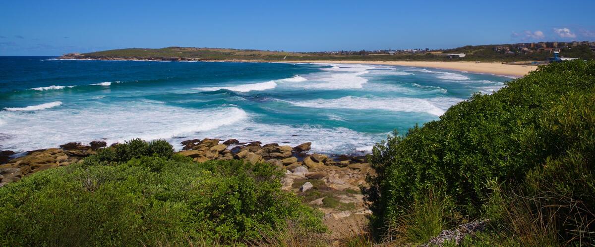 Maroubra Beach which includes general coastal views