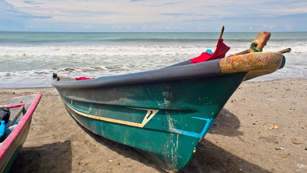 Boat in San Luis Talpa, El Salvador