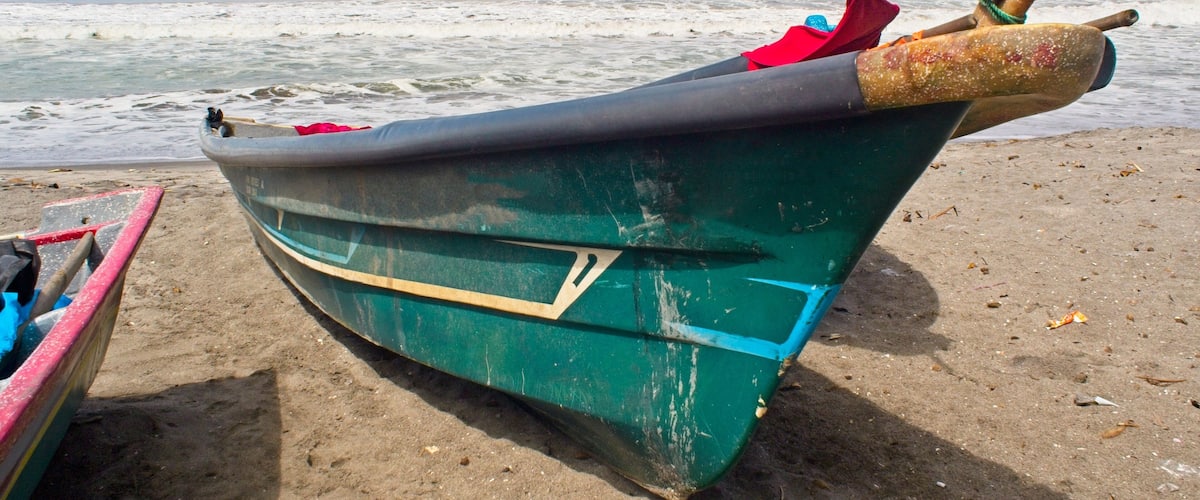 Boat in San Luis Talpa, El Salvador