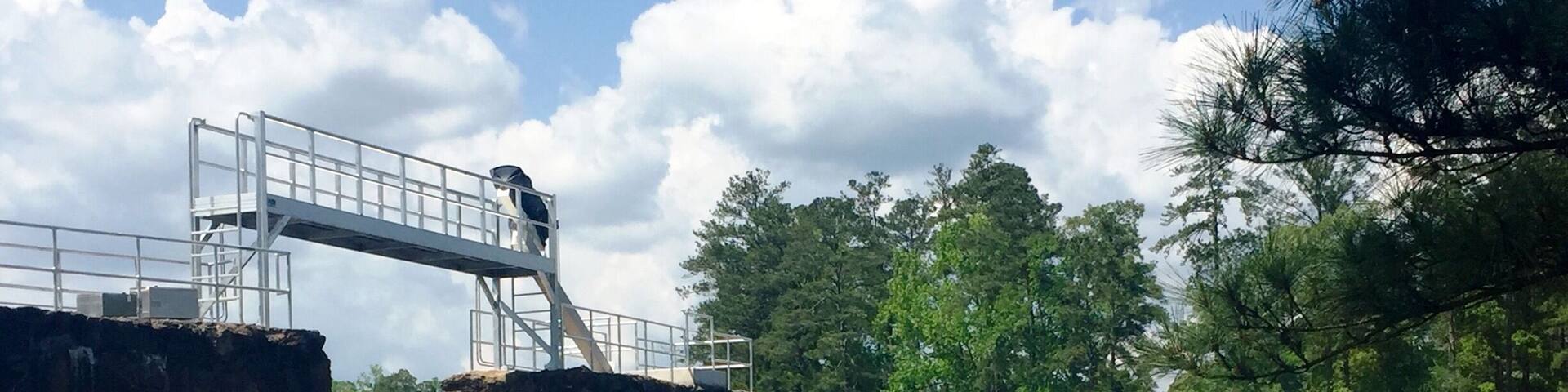 High Falls State Park is a 1,050-acre Georgia state park located near the city of Jackson. It is the site of a prosperous 19th-century industrial center, which became a ghost town when it was bypassed by the railroad.