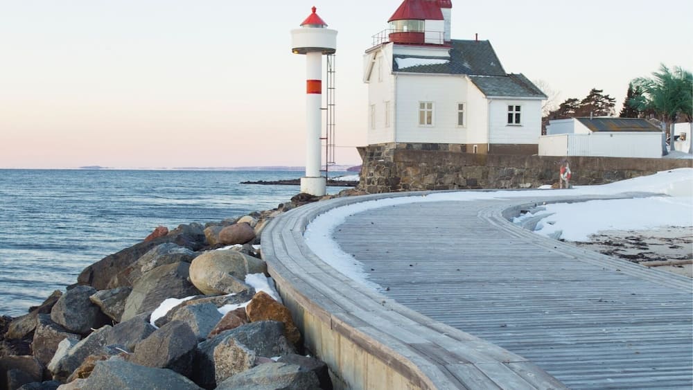 Beautiful lighthouse in Hurum. Just a 45min drive from Oslo.