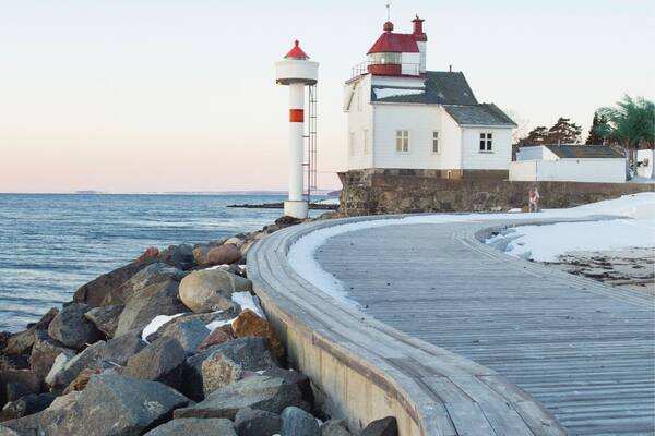 Beautiful lighthouse in Hurum. Just a 45min drive from Oslo.