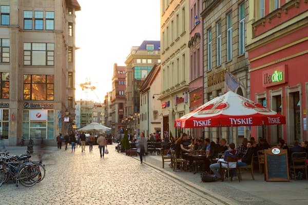 Breslau Marktplatz mit einem Straßenszenen