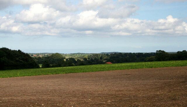 Lobb's Valley, Briningham Looking over Lobb's valley, to the north, from the B1110.