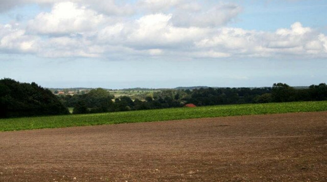 Lobb's Valley, Briningham Looking over Lobb's valley, to the north, from the B1110.