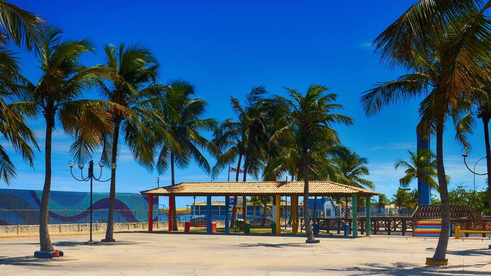 the brazilian beach Orla de Atalaia in the capital, Aracaju, Sergipe , Brazil