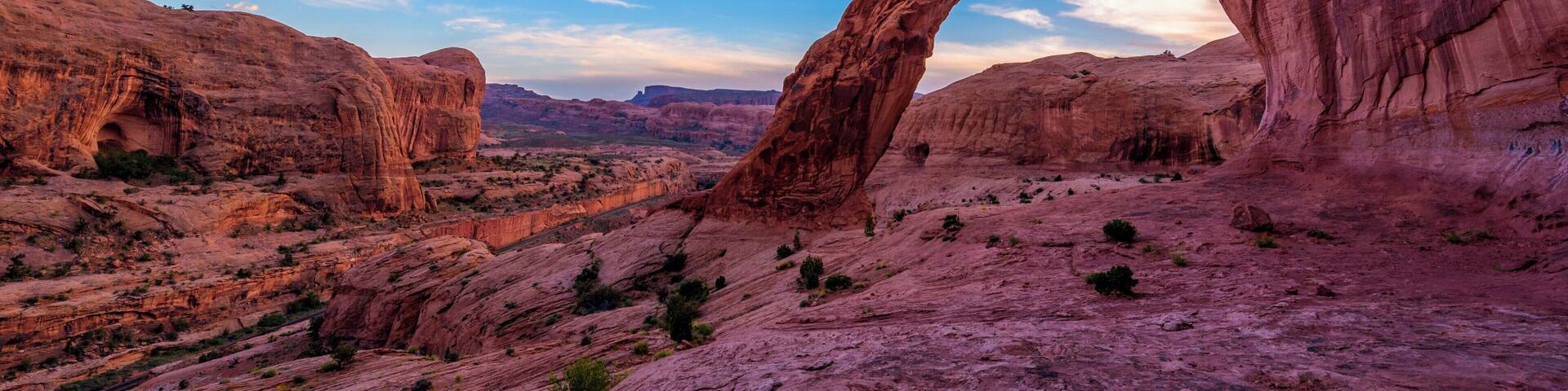 Corona Arch in Moab, Utah. About 30 minutes before Sunset.